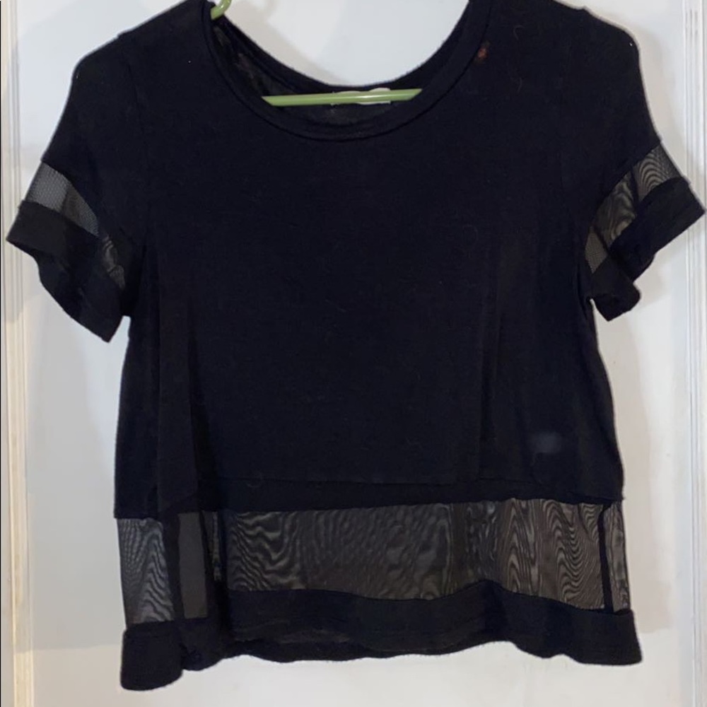 Cropped Black Tee